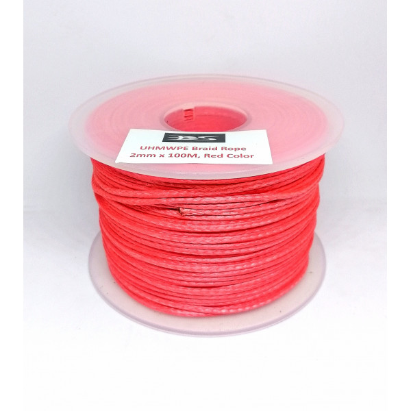 Line BS DIVER Dyneema UHMWPE red - ø2mm - 350kg - 100m spool Line BS DIVER Dyneema UHMWPE red - ø2mm - 350kg - 100m spool